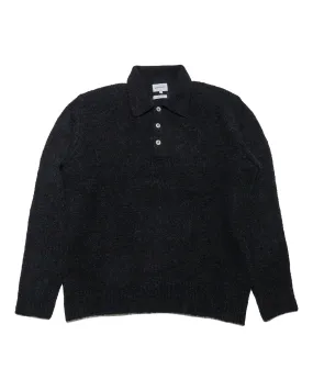 Norse Projects Rasmus Relaxed Brushed Polo Black Limited Edition