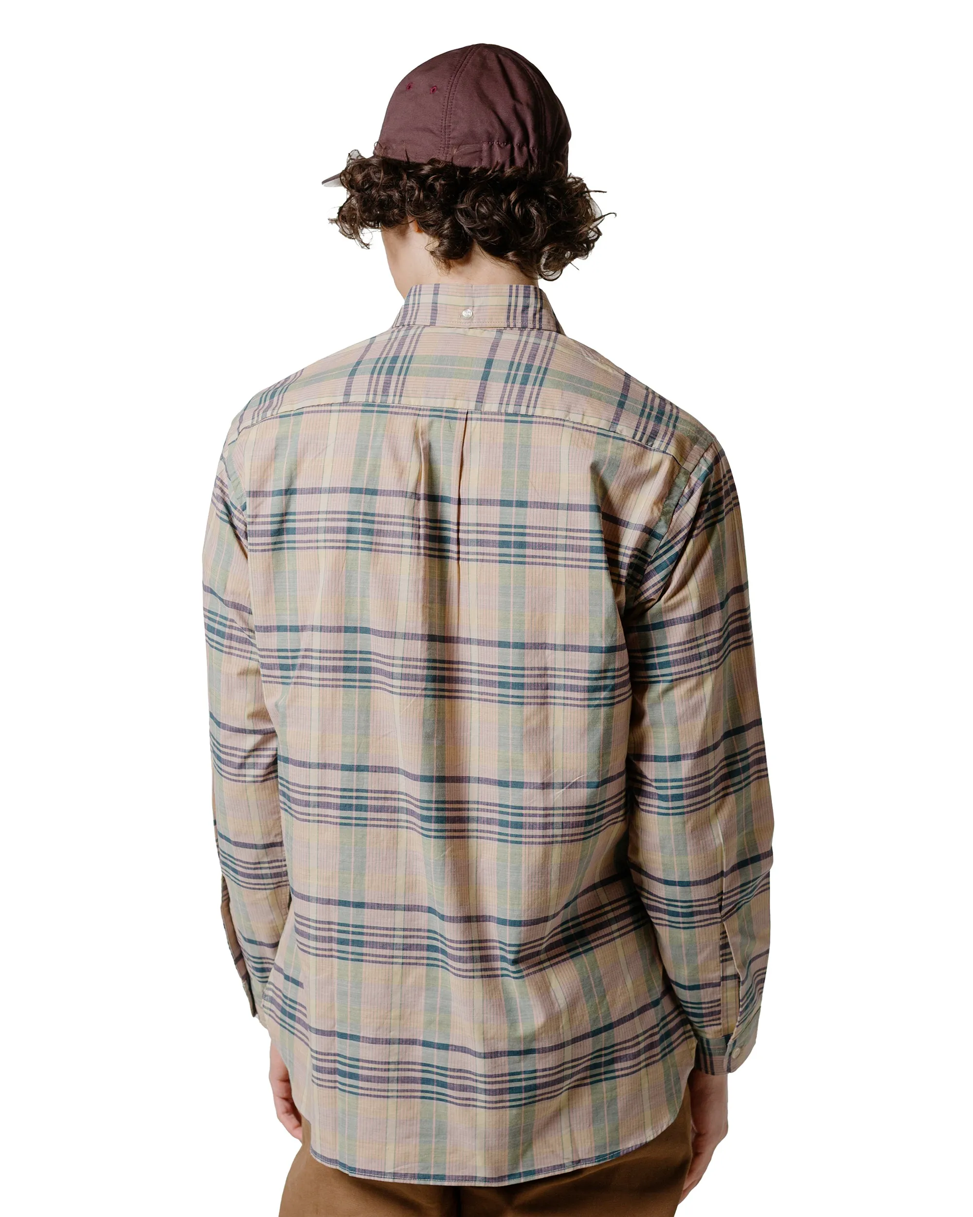 Warehouse Lot. JG-16 The King of Madras Shirt Salmon Geometric Pattern Personalized Touch
