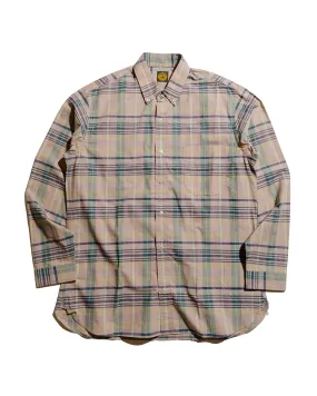 hypoallergenic material High-End Fashion Warehouse Lot. JG-16 The King of Madras Shirt Salmon