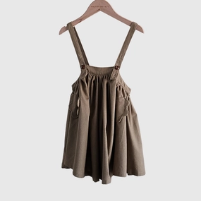 All-Purpose Wear Urban Style Mes Kids Des Fleurs Overall Dress, Brown