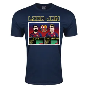 LIGA Jam Messi & Greizmann T-Shirt Pre Shrunk Cotton