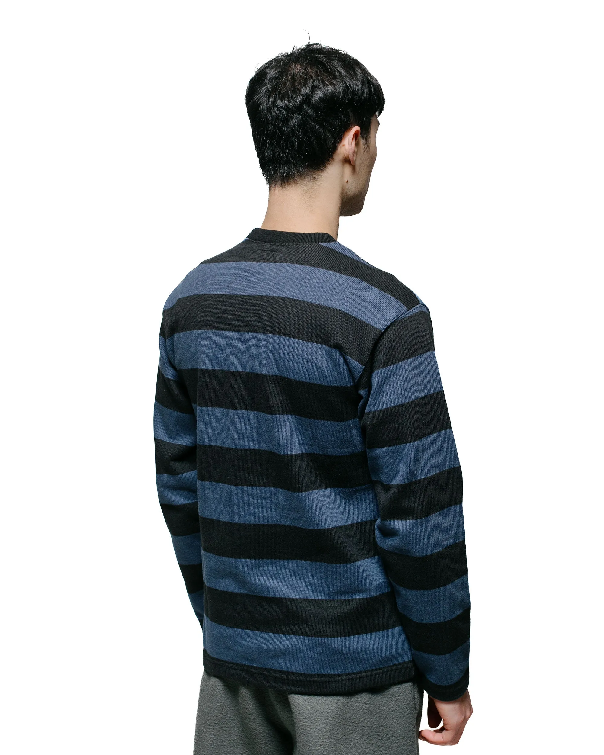 Washable fabric Stylish and Comfortable The Real McCoy's BC18104 Buco Stripe Racing Jersey Black/Blue