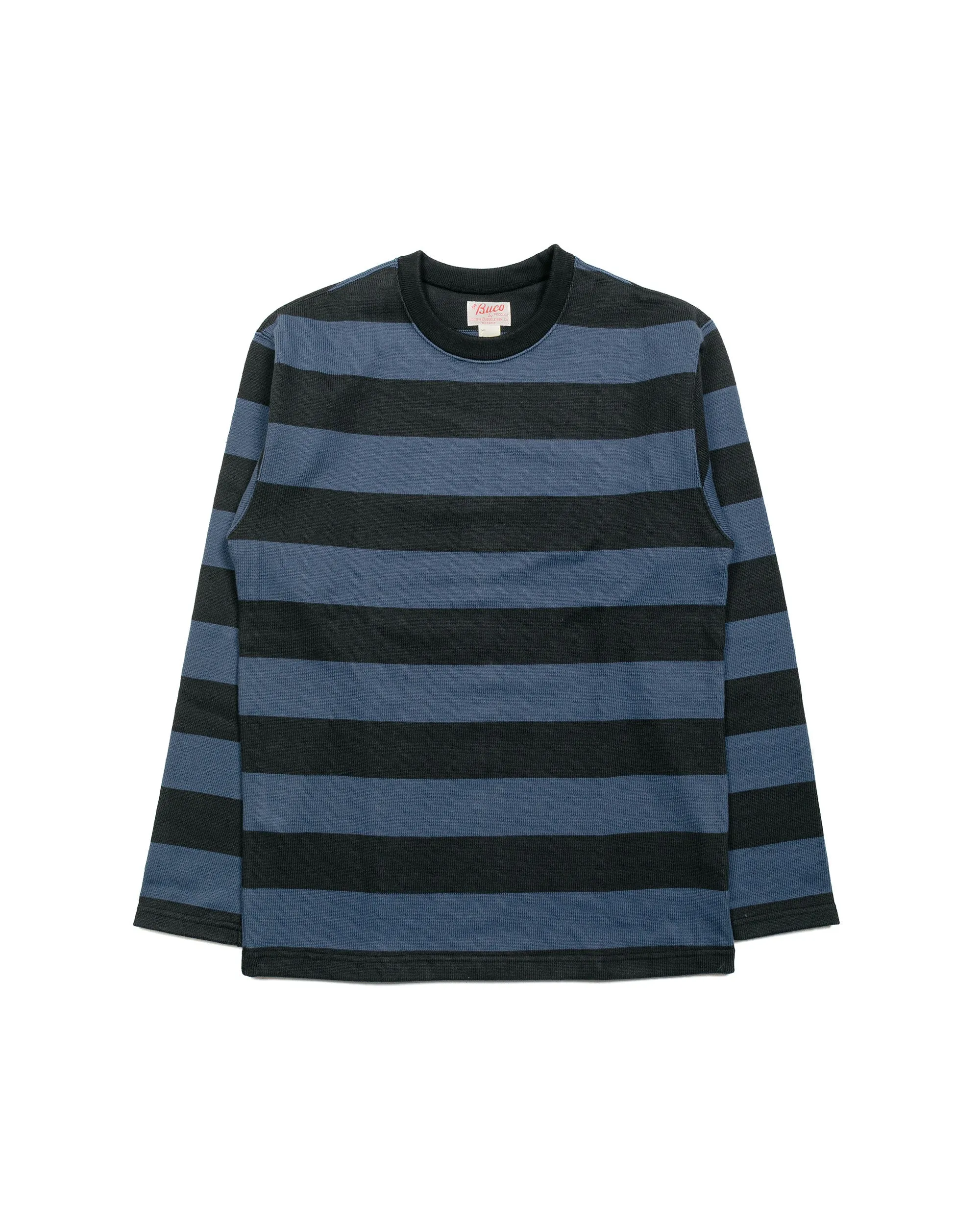 Cozy And Warm UV Protective Coating The Real McCoy's BC18104 Buco Stripe Racing Jersey Black/Blue