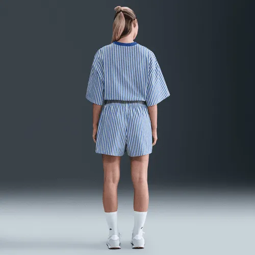 Tagless Design Nike "Striped Boxy Top" W - Game Royal / Sail