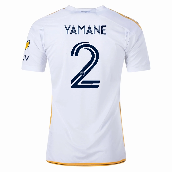 Cooling mesh adidas LA Galaxy Miki Yamane Home Jersey w/ MLS   Apple TV Patches 24/25 (White/Yellow/Navy)