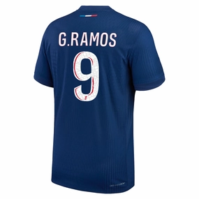 Nike Paris Saint-Germain Match Authentic Gon?alo Ramos Home Jersey 24/25 (Midnight Navy/White) Brushed Fleece Lining Practical Wear