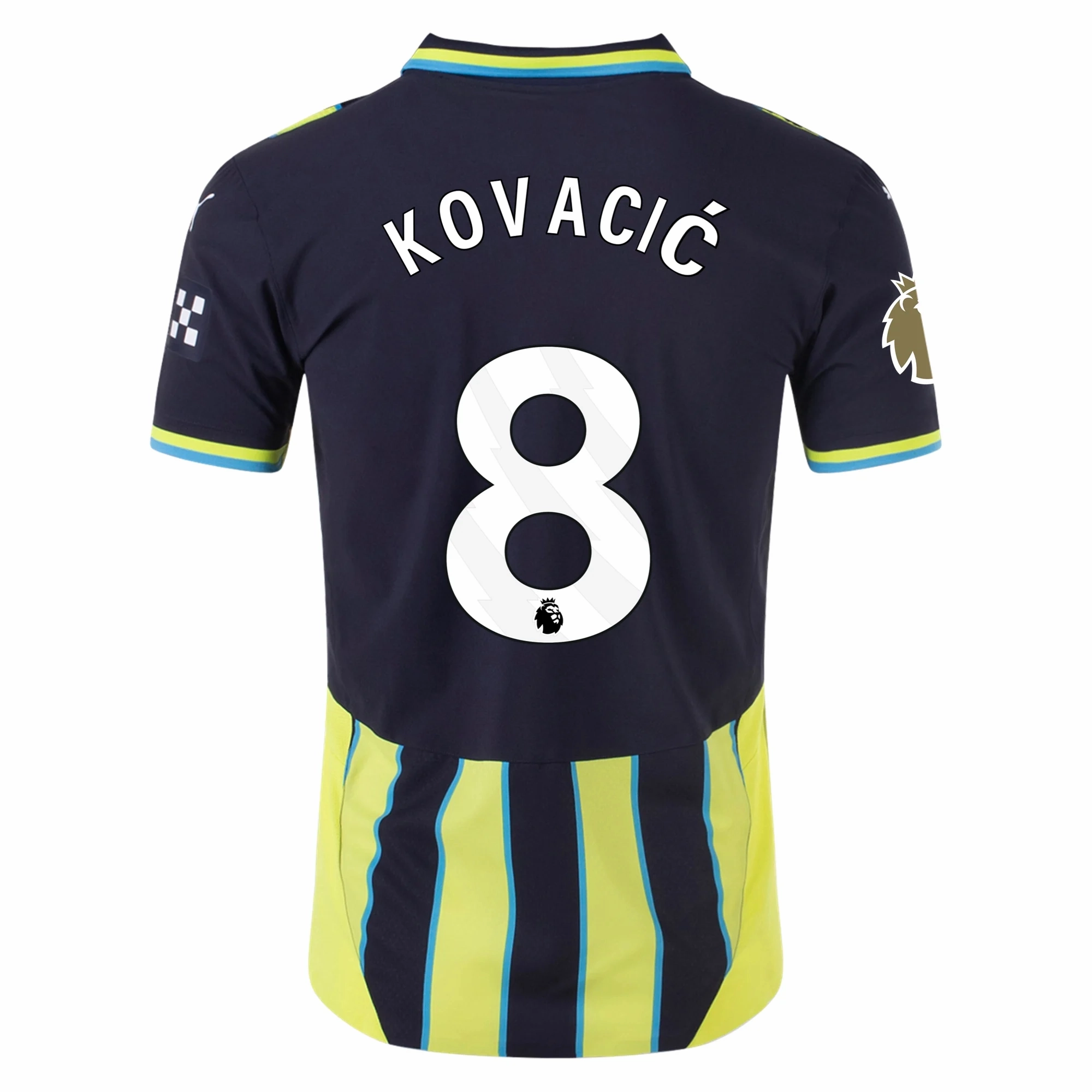 Puma Manchester City Authentic Mateo Kova?i? Away Jersey w/ EPL   Club World Cup Patch 24/25 (New Navy/Yellow Glow) Style Driven Motion Gear