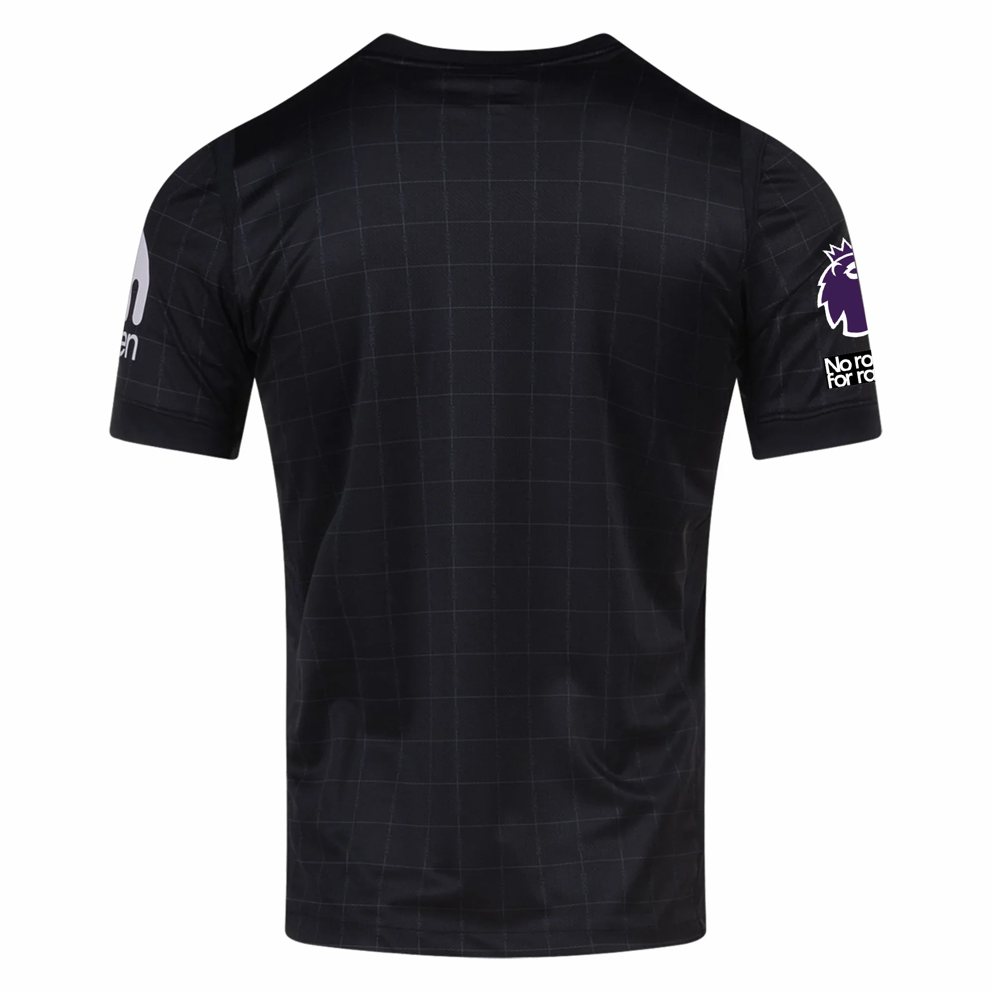 Nike Men's Tottenham Away Jersey w/ EPL   No Room For Racism Patches 25/26 (Black/Iron) Bonded Hemline Thermal Conductive Yarn