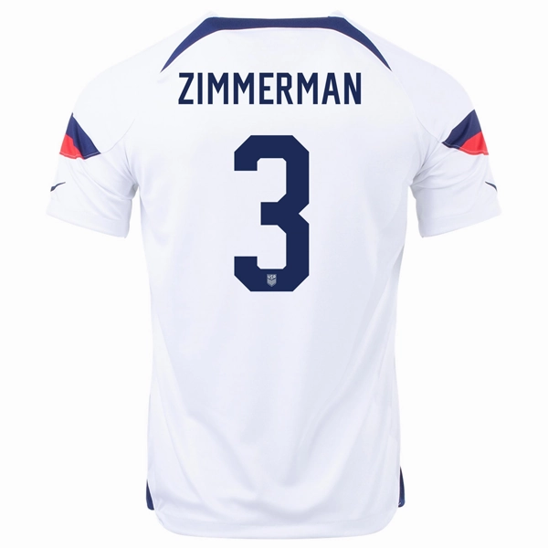 Breathable Base Nike United States Walker Zimmerman Home Jersey 22/23 (White/Loyal Blue)