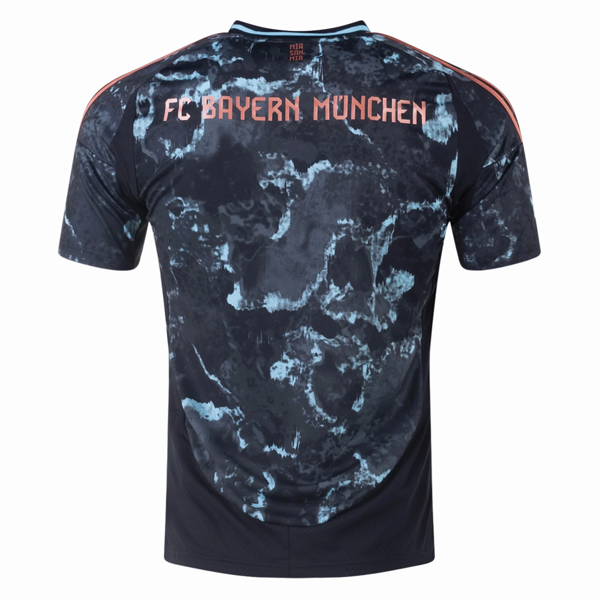 Friction Resistant Coating Bemberg Collar Finish adidas Bayern Munich Away Jersey 24/25 (Black/Copper/Blue)
