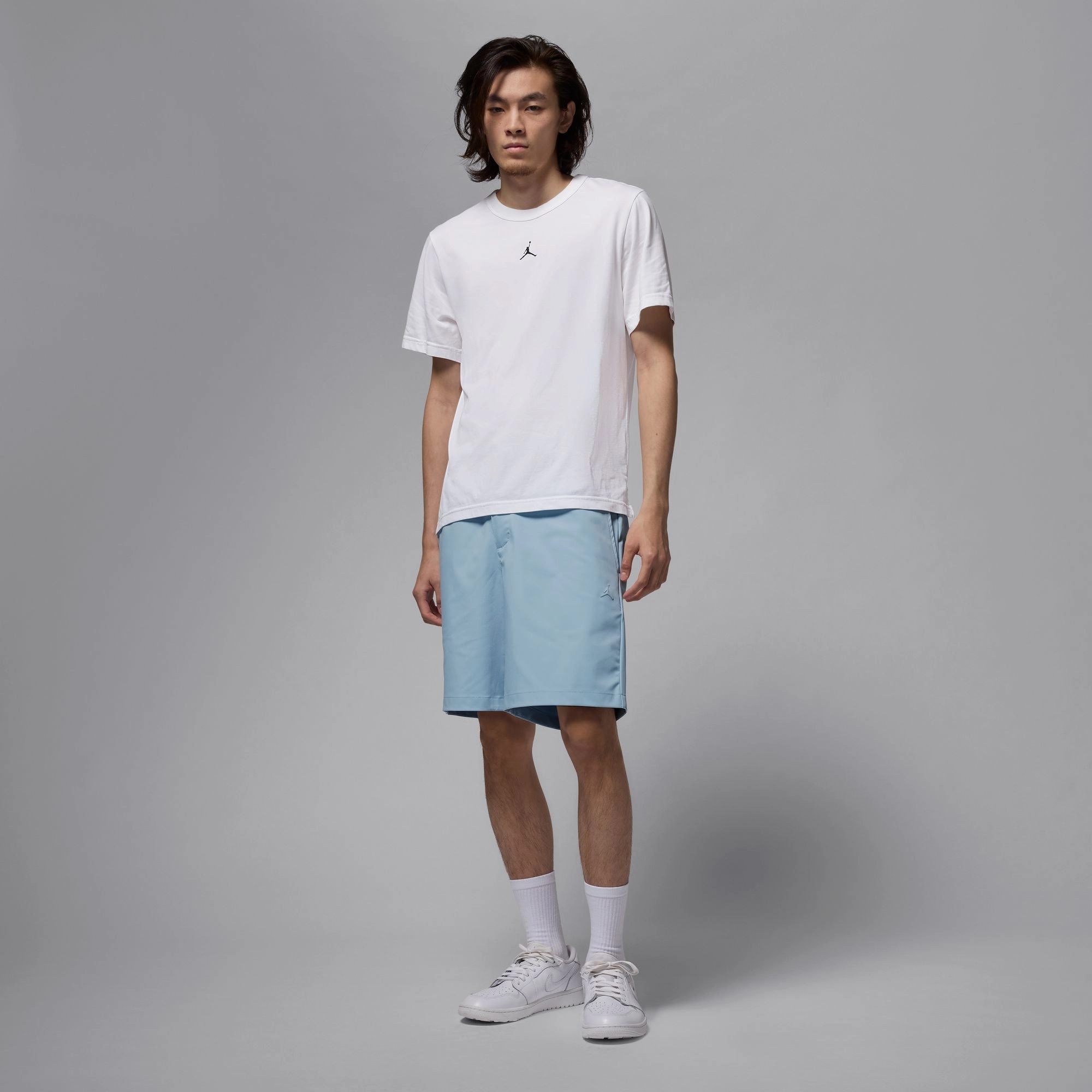 Non Slip Hem Breathable Material Jordan "Golf Shorts" M - Light Armory Blue