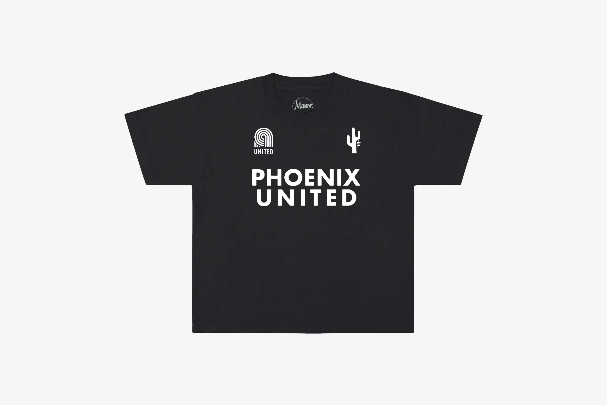 SoftenedEdges Evening Glow Manor "Phoenix United Jersey T-Shirt" M - Black / White