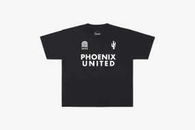 SoftenedEdges Evening Glow Manor "Phoenix United Jersey T-Shirt" M - Black / White