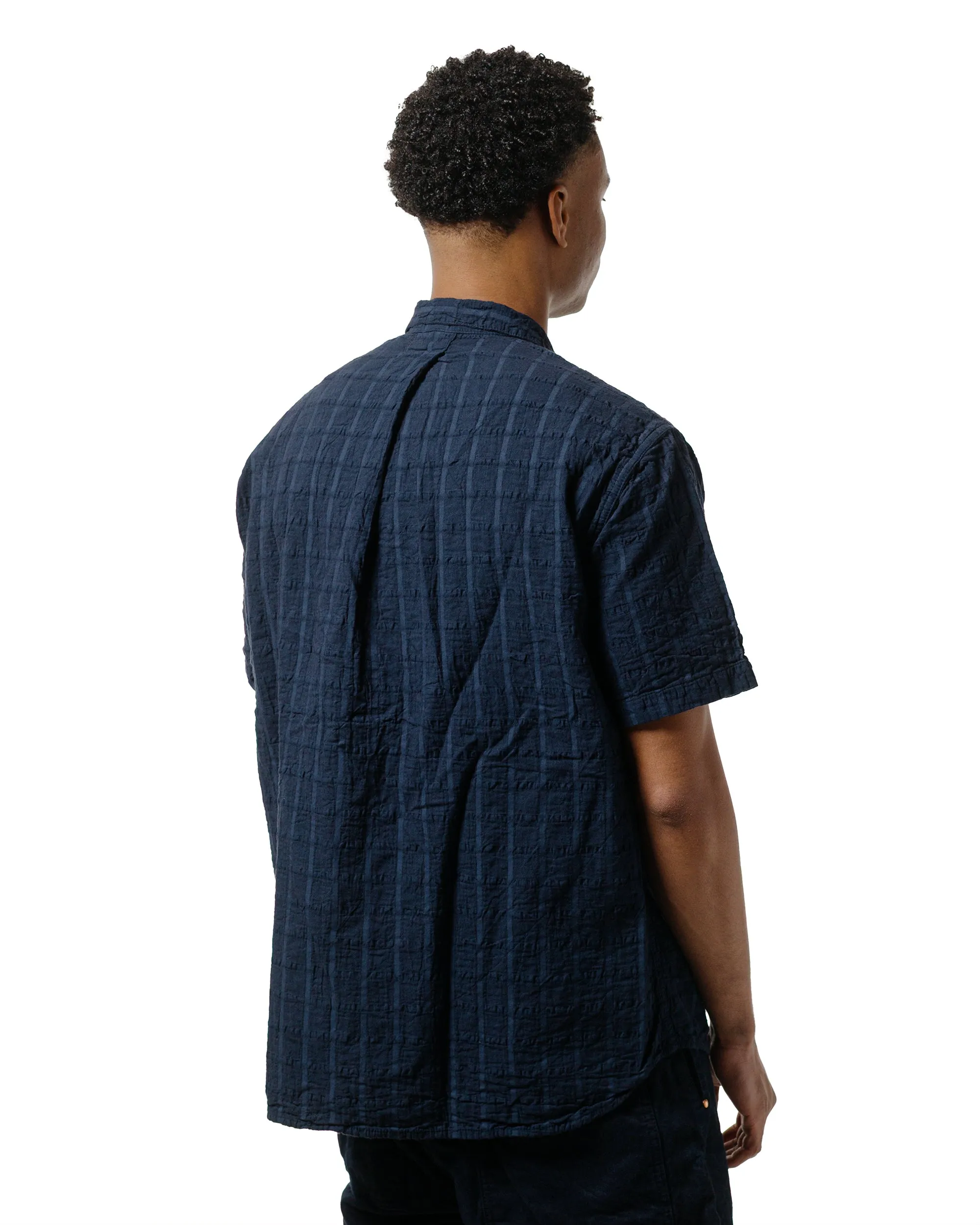 Tender Type 469 Short Sleeve Flipped Collar Shirt Airbag Cambric Hadal Blue Thermal regulation Structured Shoulder Support