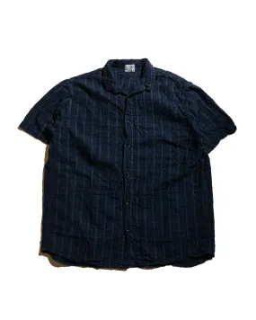 All-Weather Ready Tender Type 469 Short Sleeve Flipped Collar Shirt Airbag Cambric Hadal Blue