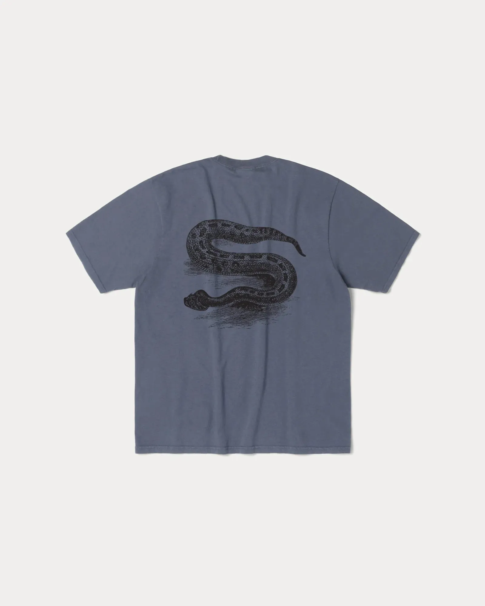 Stussy "Serpent Pig. Dyed Tee" M - Navy TearResistant Fabric SheerLayeredPanels