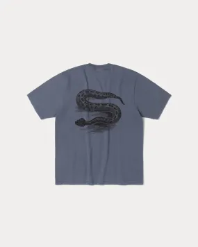 Stussy "Serpent Pig. Dyed Tee" M - Navy TearResistant Fabric SheerLayeredPanels