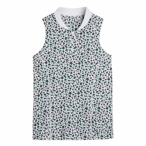 Reinforced Hemline Ultimate Performance Puma - Women's Leopard Pique Range Sleeveless Golf Polo (623921 02)