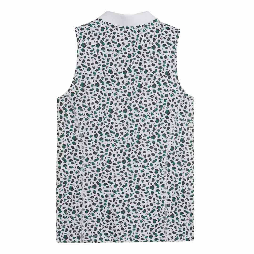 Puma - Women's Leopard Pique Range Sleeveless Golf Polo (623921 02) Hollow Core Fiber Breathable Layer