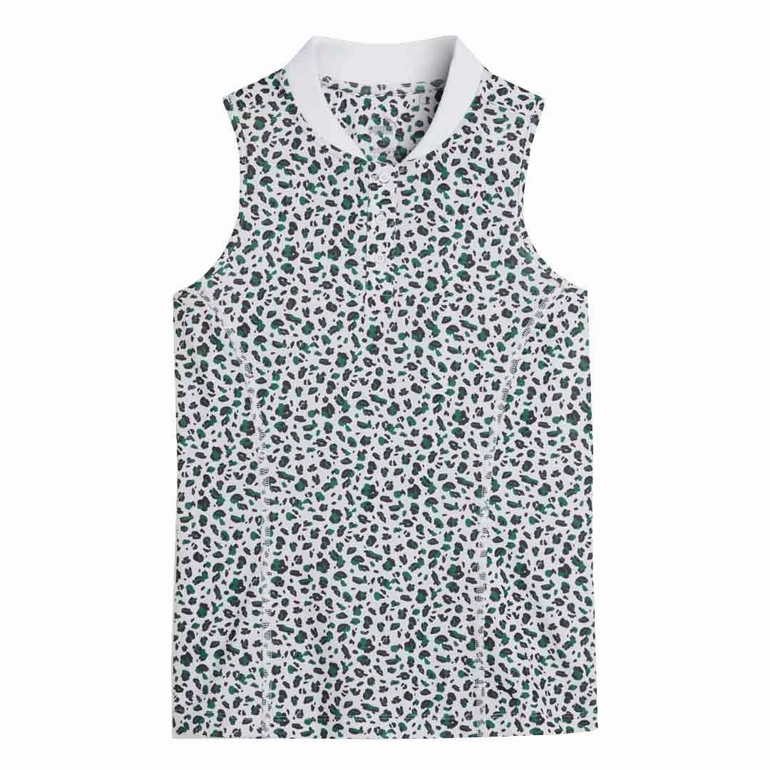 Reinforced Hemline Ultimate Performance Puma - Women's Leopard Pique Range Sleeveless Golf Polo (623921 02)