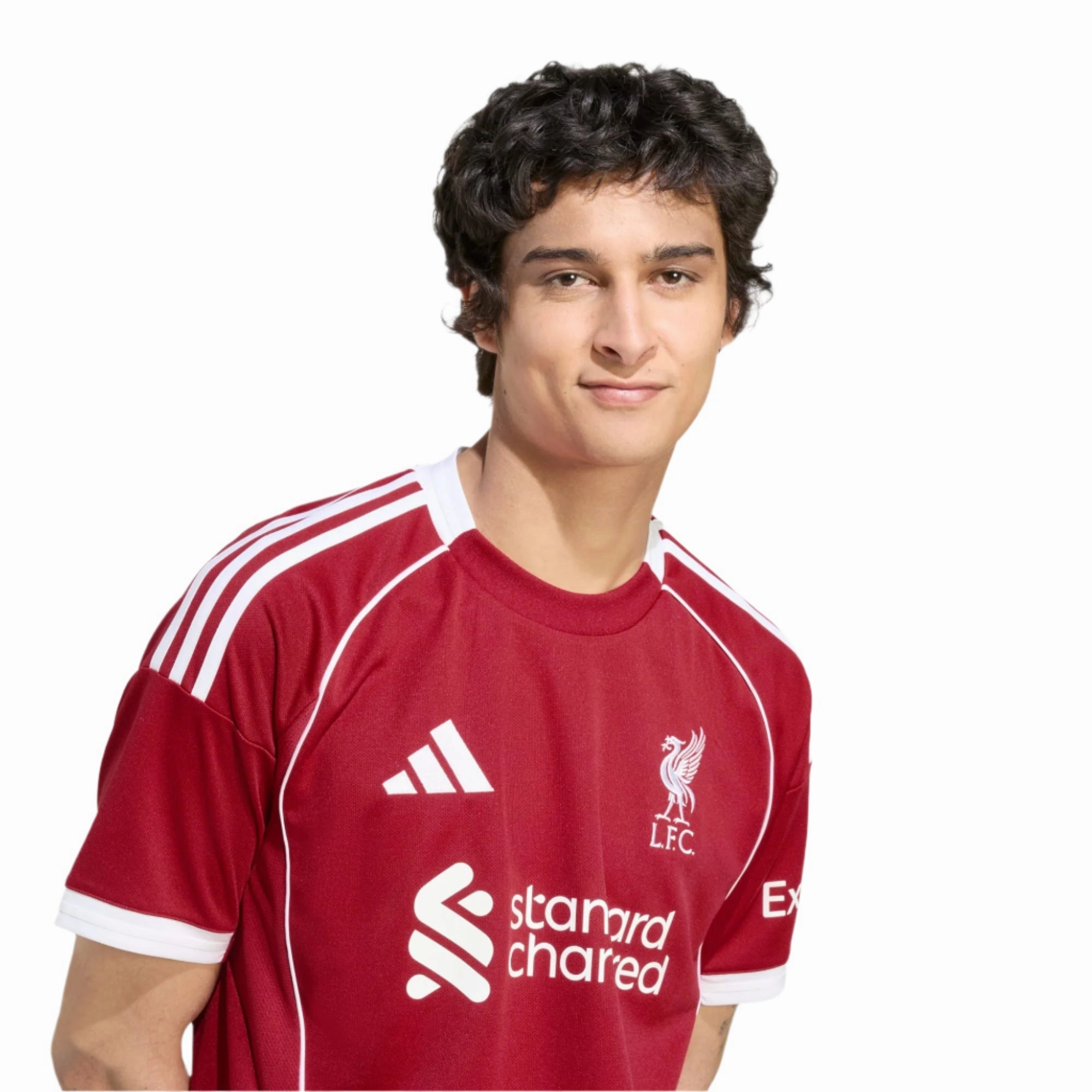Air Circulation Lockstitch Detailing adidas Ekitike Men's Liverpool Home Jersey 25/26 w/ NRFR   EPL Champions]\] Patch (Strawberry Red)