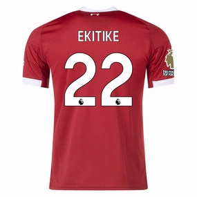 Comfortable apparel Fresh Comfort adidas Ekitike Men's Liverpool Home Jersey 25/26 w/ NRFR   EPL Champions]\] Patch (Strawberry Red)