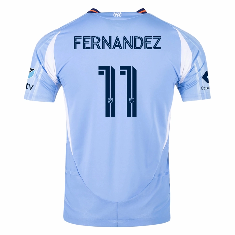 Airflow Channel Panels adidas Julian Fern??ndez New York City FC Authentic Home Jersey 25/26 w/ MLS Patches (Bahia Light Blue)
