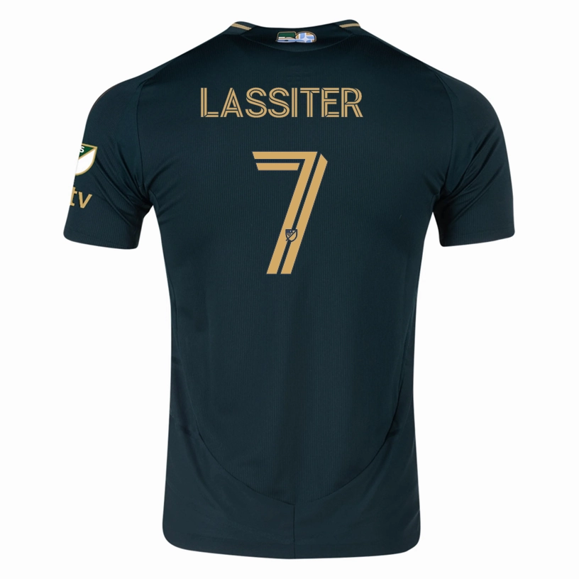 Lightweight Fabric Modern Athletic Cut adidas Ariel Lassiter Portland Timbers Authentic Home Jersey w/ MLS & Apple Patch 25/26 (Green/Gold)