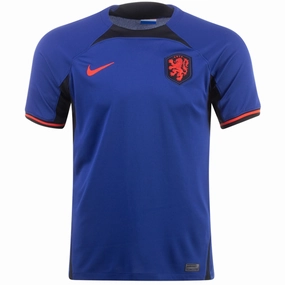 Nike Netherlands Away Jersey 22/23 (Deep Royal/Habanero Red) Muscle Fit