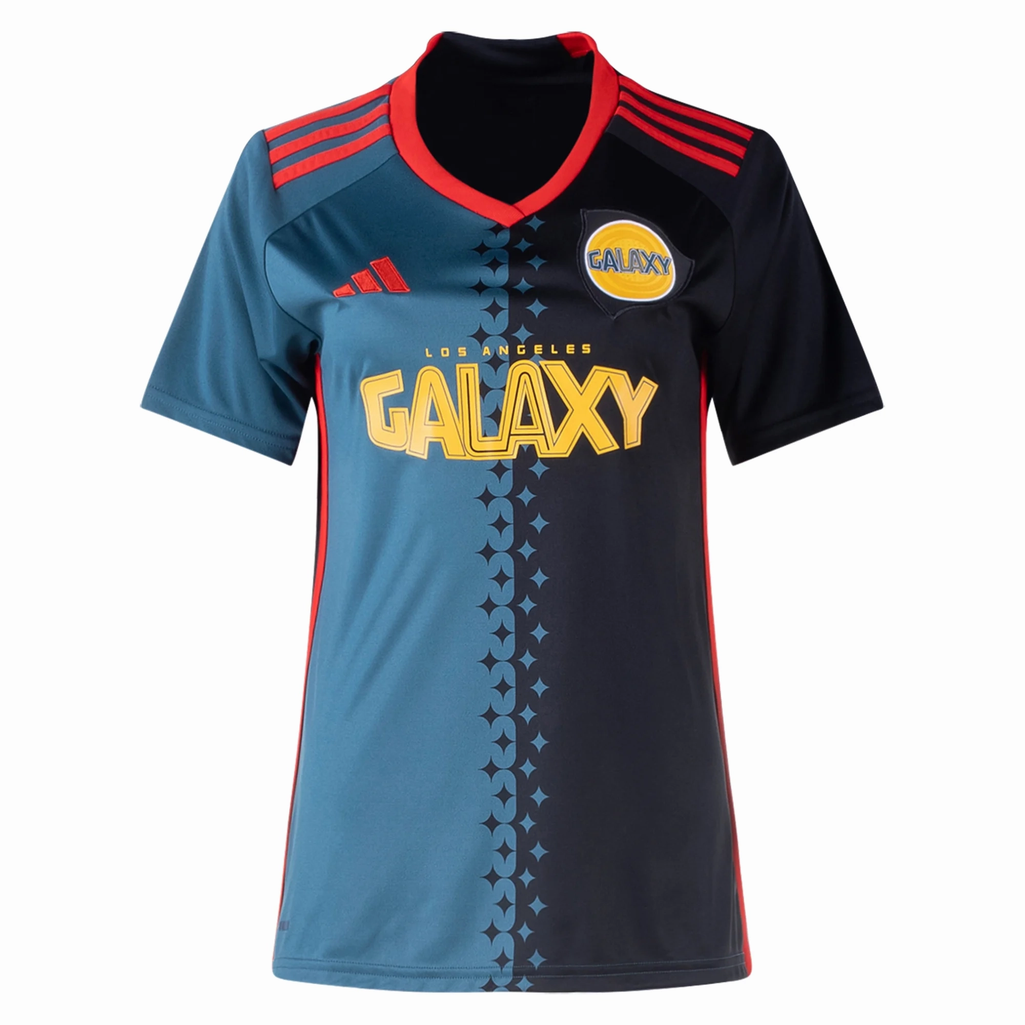 adidas Womens LA Galaxy Third Jersey 24/25 (Black/Viridian) Natural motion