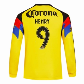 adidas Henry Club Am??rica 25/26 Long Sleeve Home Jersey (Yellow) sprint training