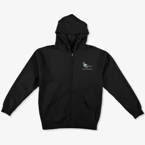 Simple Layer Lil Pigeon Zip Hoodie (Black)