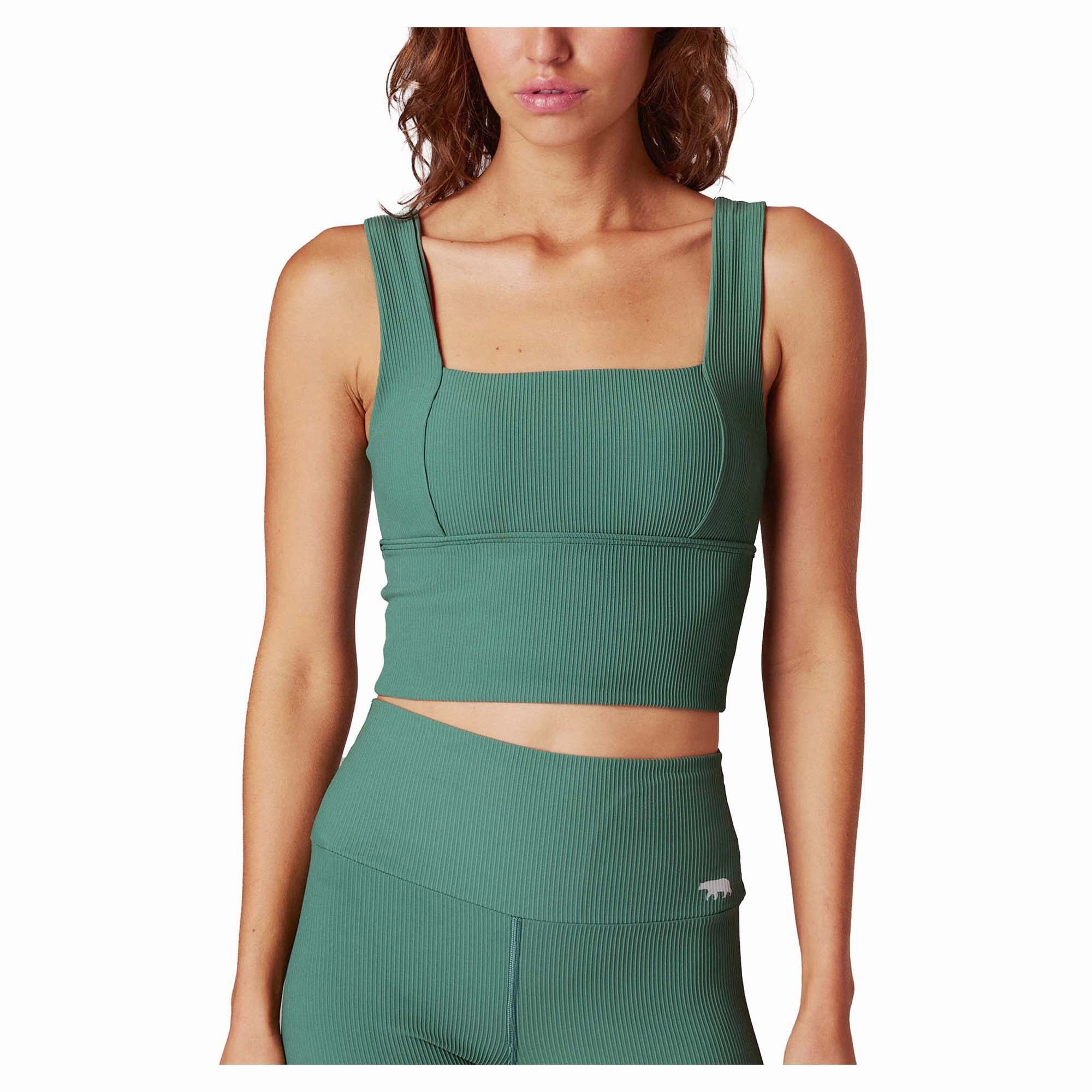 made in Asia Advanced Moisture Management Women's Holy Grail Ribbed Push Up Mid Support Bra Tank