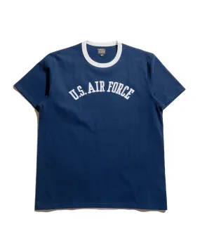 Skin Friendly Blends Reinforced Hems The Real McCoy's MC25008 Military Tee / U.S. Air Force Navy/Milk