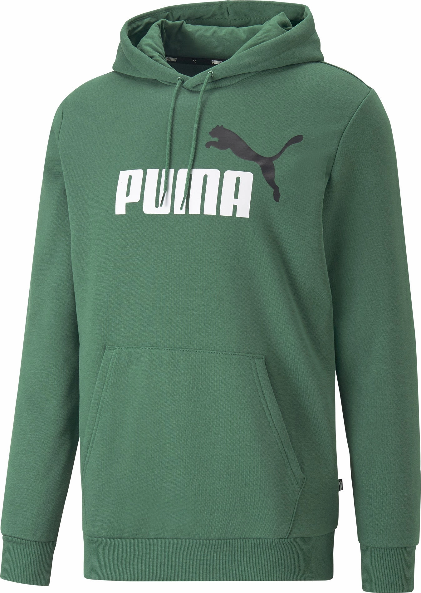 Men's Essentials  2 Coloured Big Logo Fleece Hoodie Eco Friendly Construction Wind Blocking Fabric