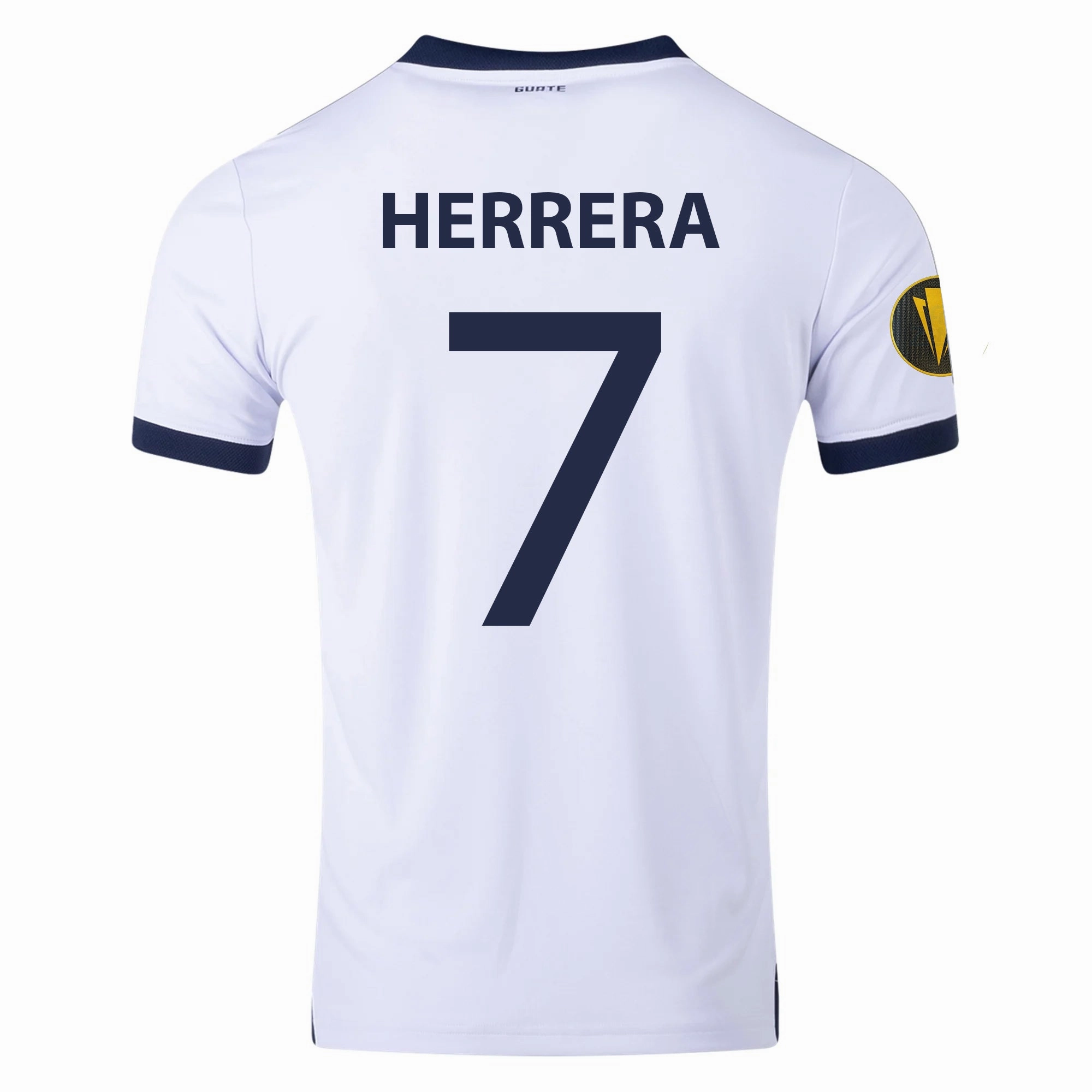 High Durability Weave Umbro Aaron Herrera Guatemala Home Jersey 25/26 W/ Gold Cup 2025 Patch (White)
