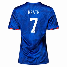 Nike Womens United States Tobin Heath 4 Star Away Jersey 23/24 w/ 2019 World Cup Champion Patch (Hyper Royal/Loyal Blue) Classic Fit Functional Performance