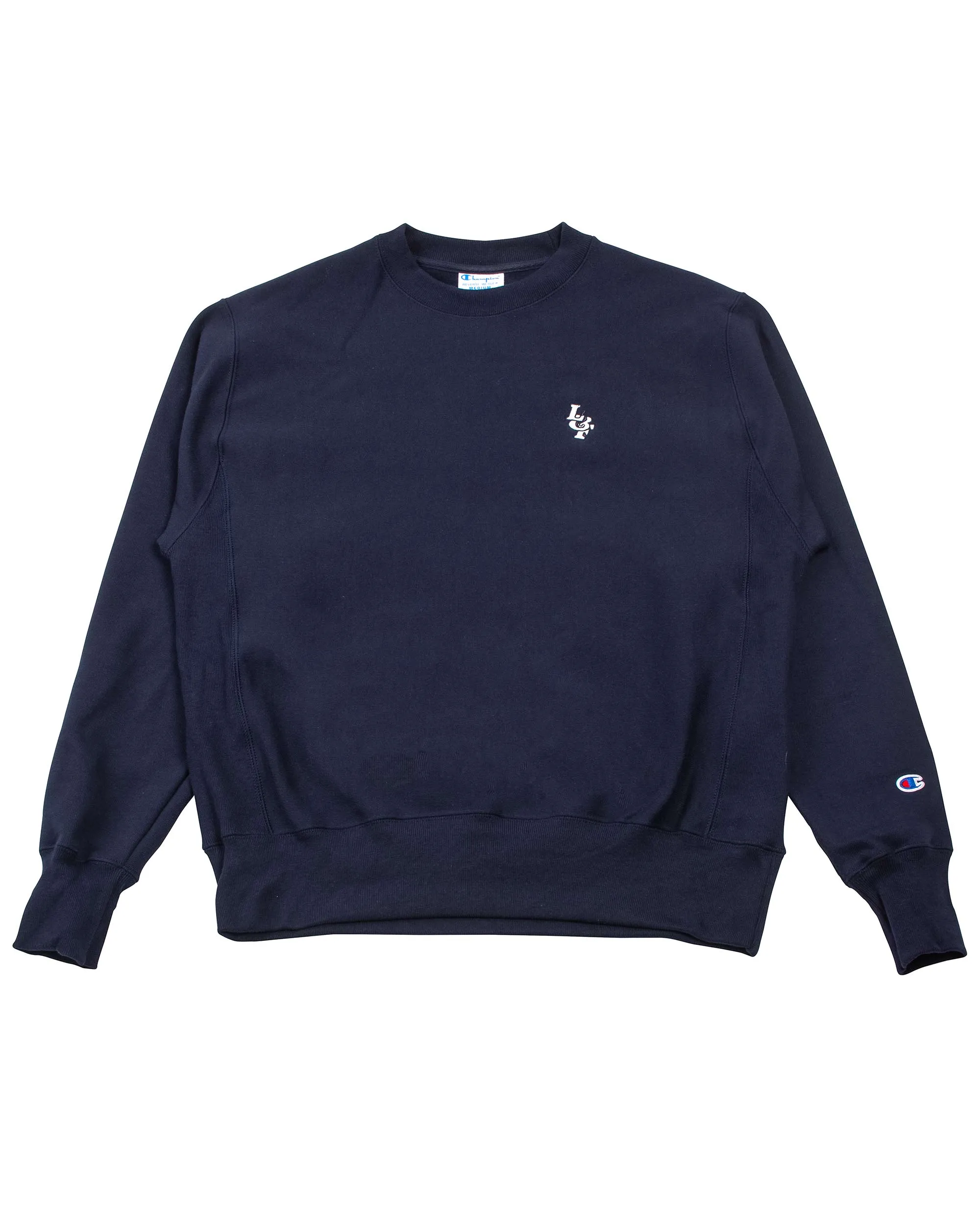 camping suitable Lost & Found Reverse Weave Crewneck Navy