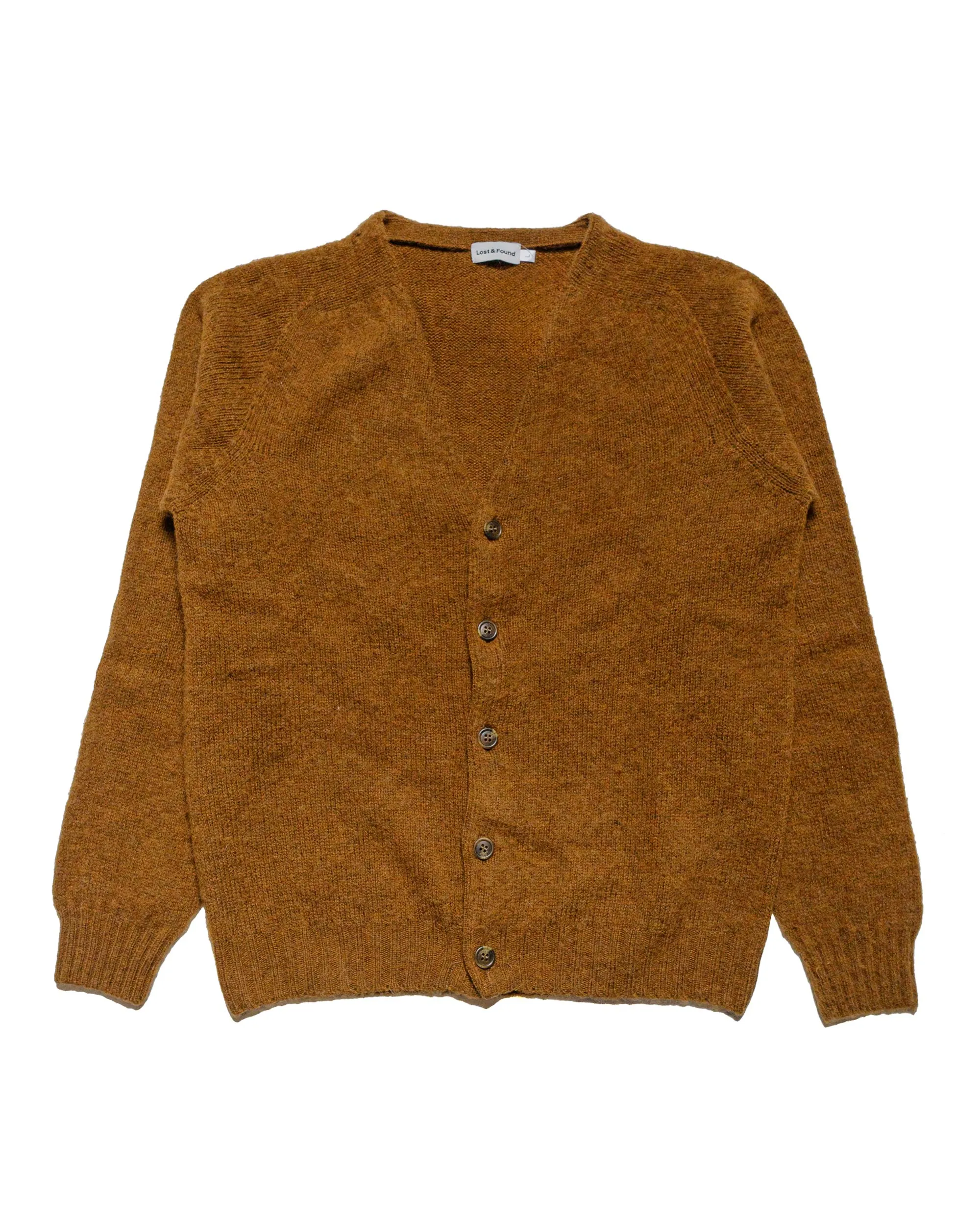 Lost & Found Shaggy Cardigan Pecan Tight Fit
