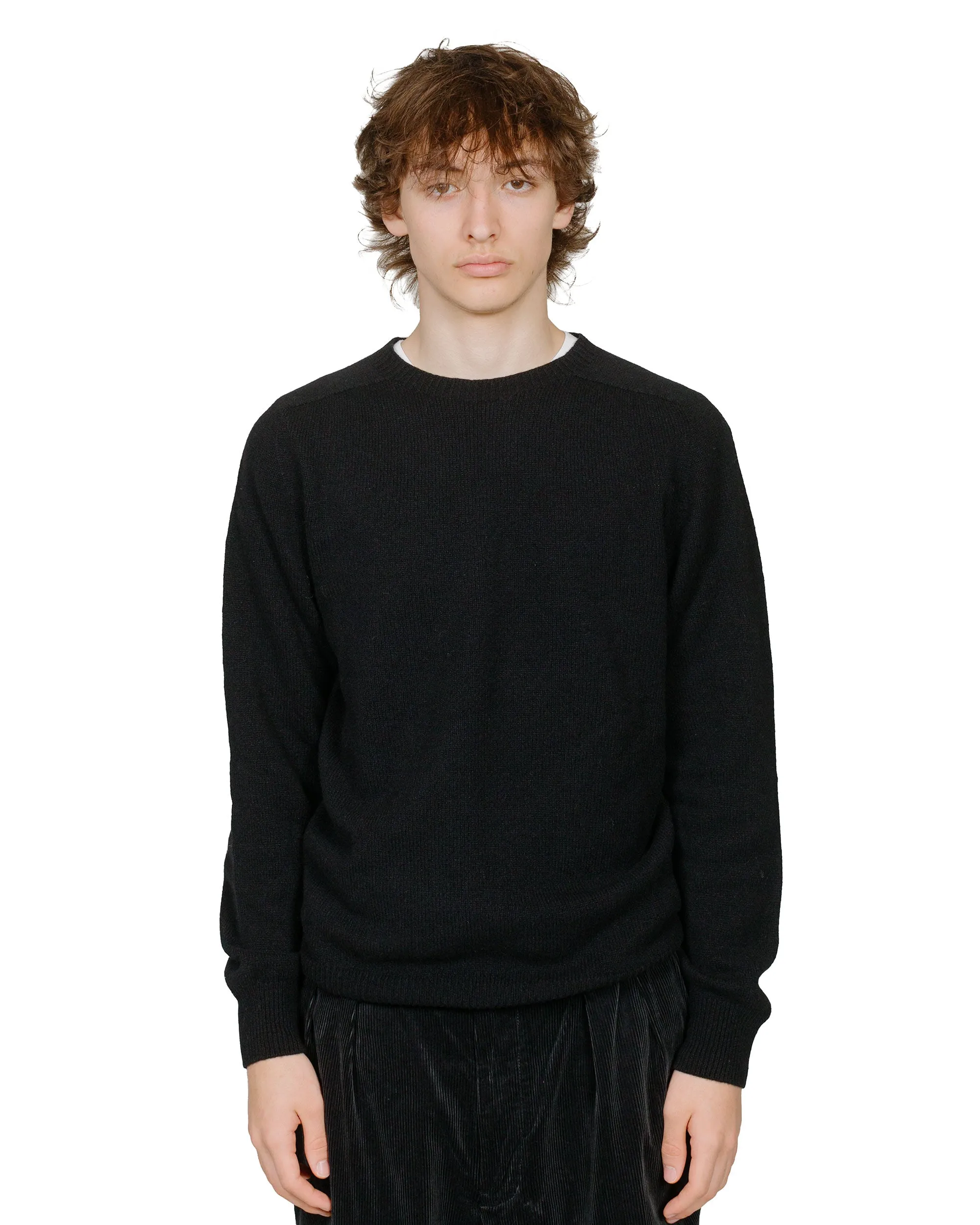 Sports Style Lost & Found Wool Cashmere Sweater Italian Black