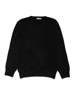 Lost & Found Wool Cashmere Sweater Italian Black Cold Weather Wear brooch accents