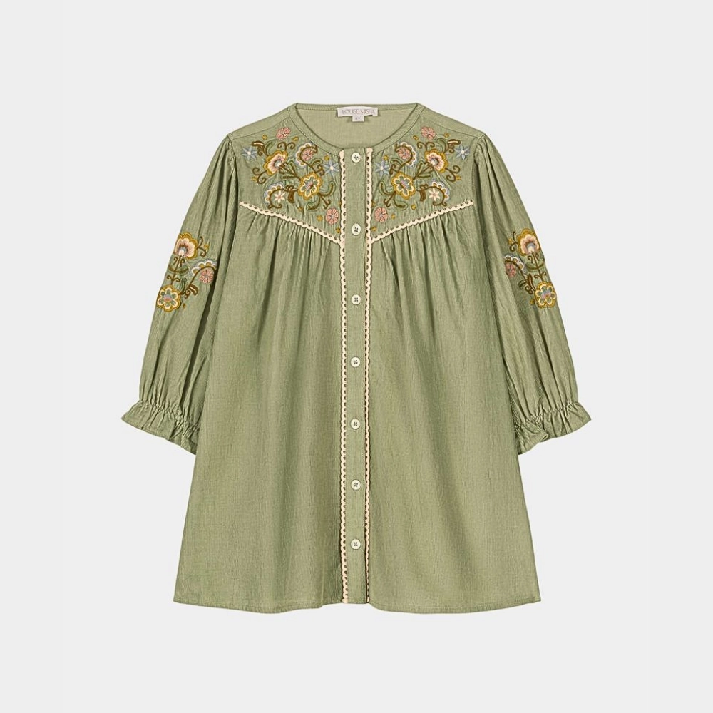 Smart Vibe Crisp Detail Louise Misha Floriane Dress, Almond