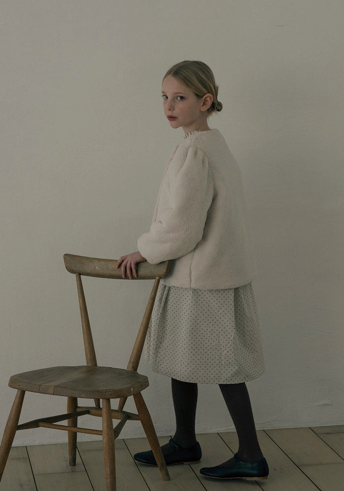 Louisiella Regina Fur Jacket, Light Beige Stain Resistant Odor Resistant Lining