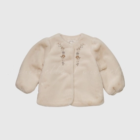 Louisiella Regina Fur Jacket, Light Beige Cheap Nice