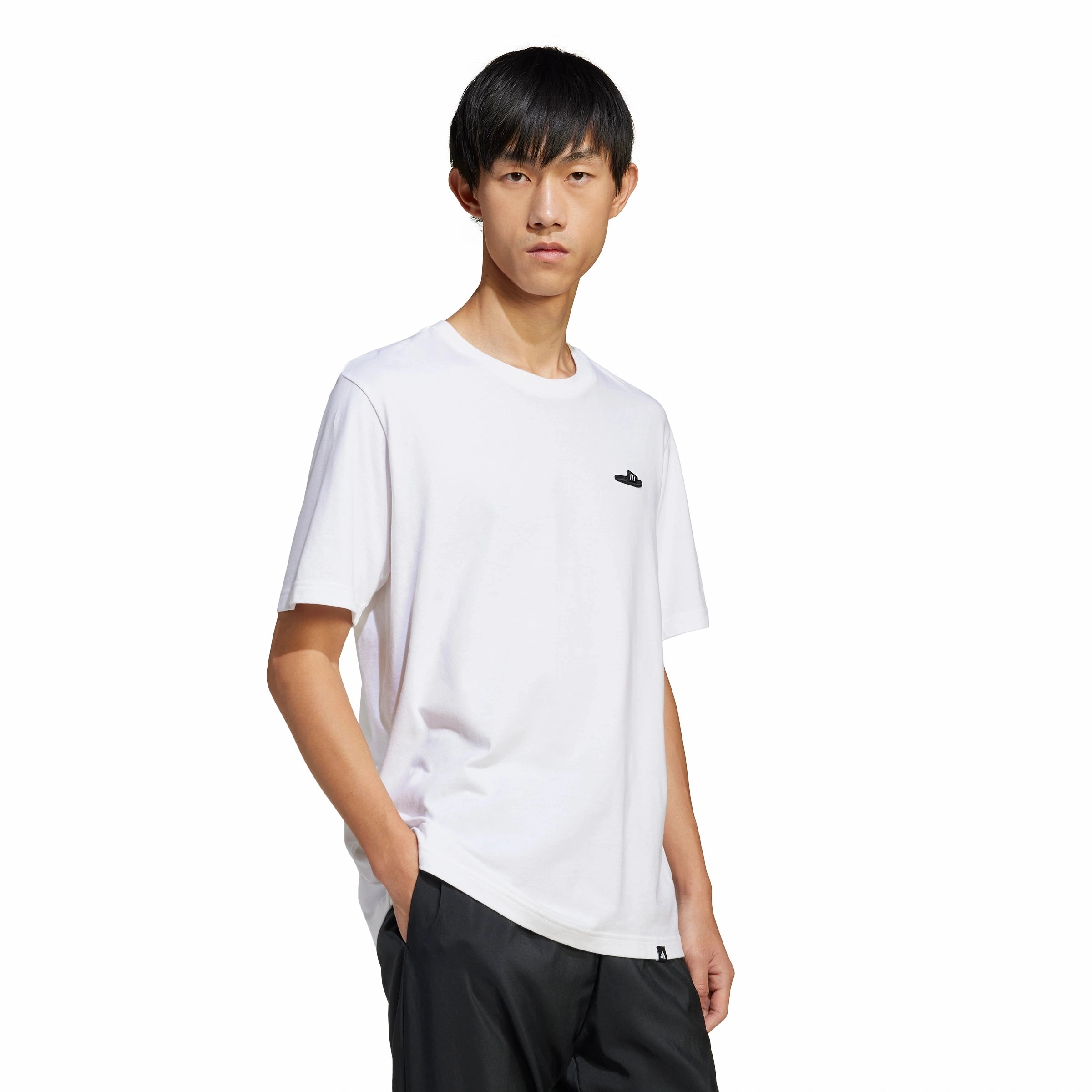 Boat neck style Seasonal Must-Have Lounge Slide Graphic T-Shirt