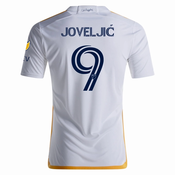 adidas LA Galaxy Dejan Jovelji? Home Jersey w/ MLS   Apple TV Patches 24/25 (White/Yellow/Navy) Balanced Fit