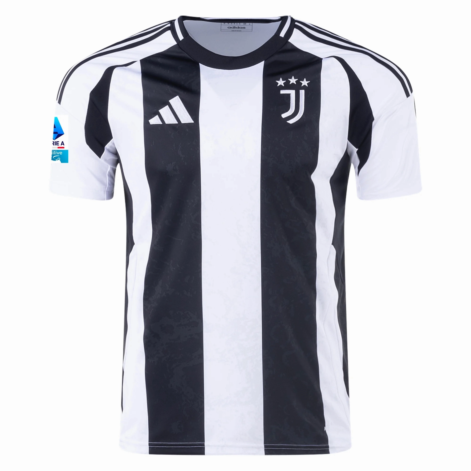 adidas Juventus Andrea Cambiaso Home Jersey w/ Serie A Patch 24/25 (White/Black) Durable Recycled Blend Molded Collar Architecture