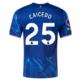 Sporty Performance Any Move Nike Chelsea Moises Caicedo Home Jersey w/ EPL   No Room For Racism Patches 24/25 (Rush Blue/Team Orange)