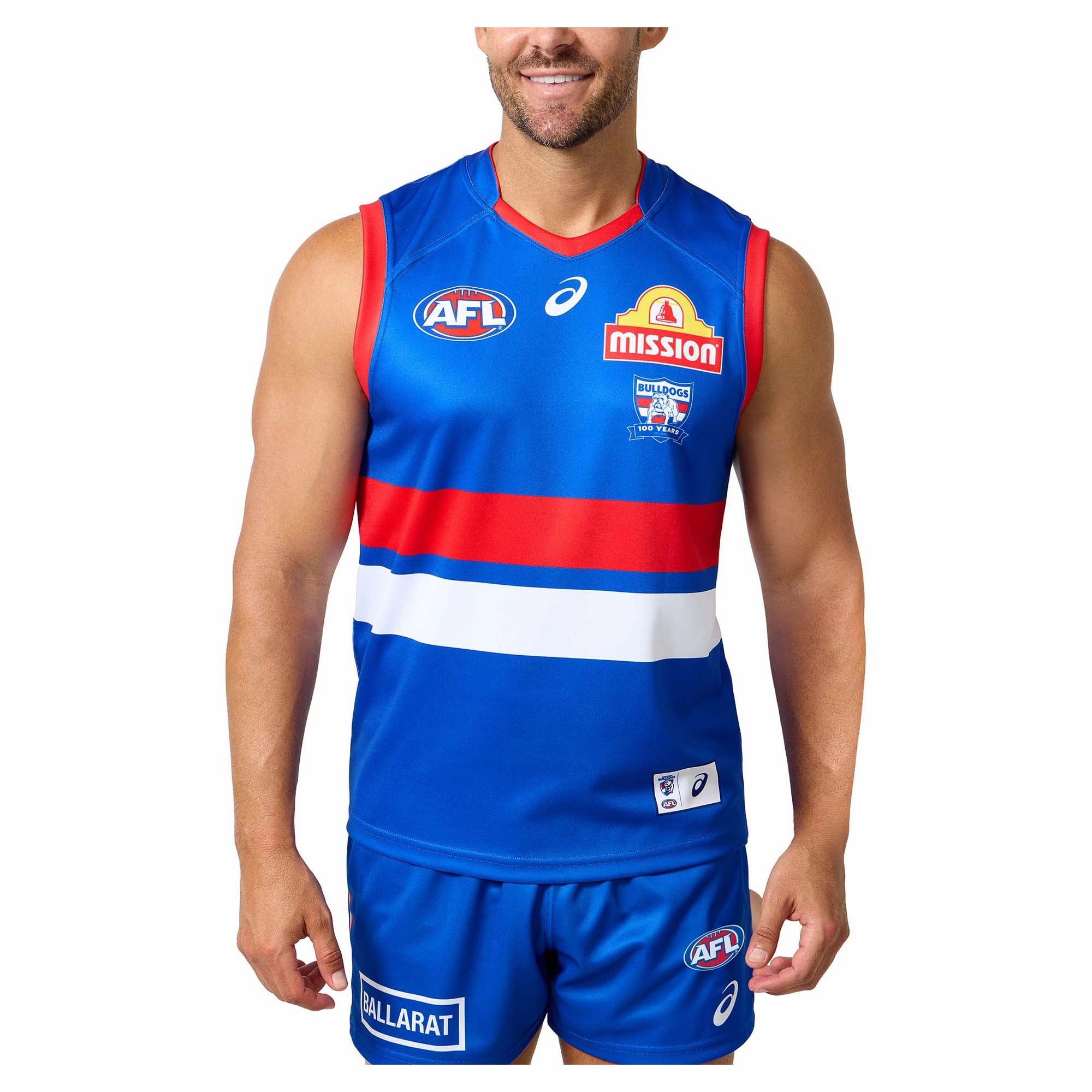 Men's AFL Western Bulldogs Football Club 2025 Replica Home Jersey Style Driven