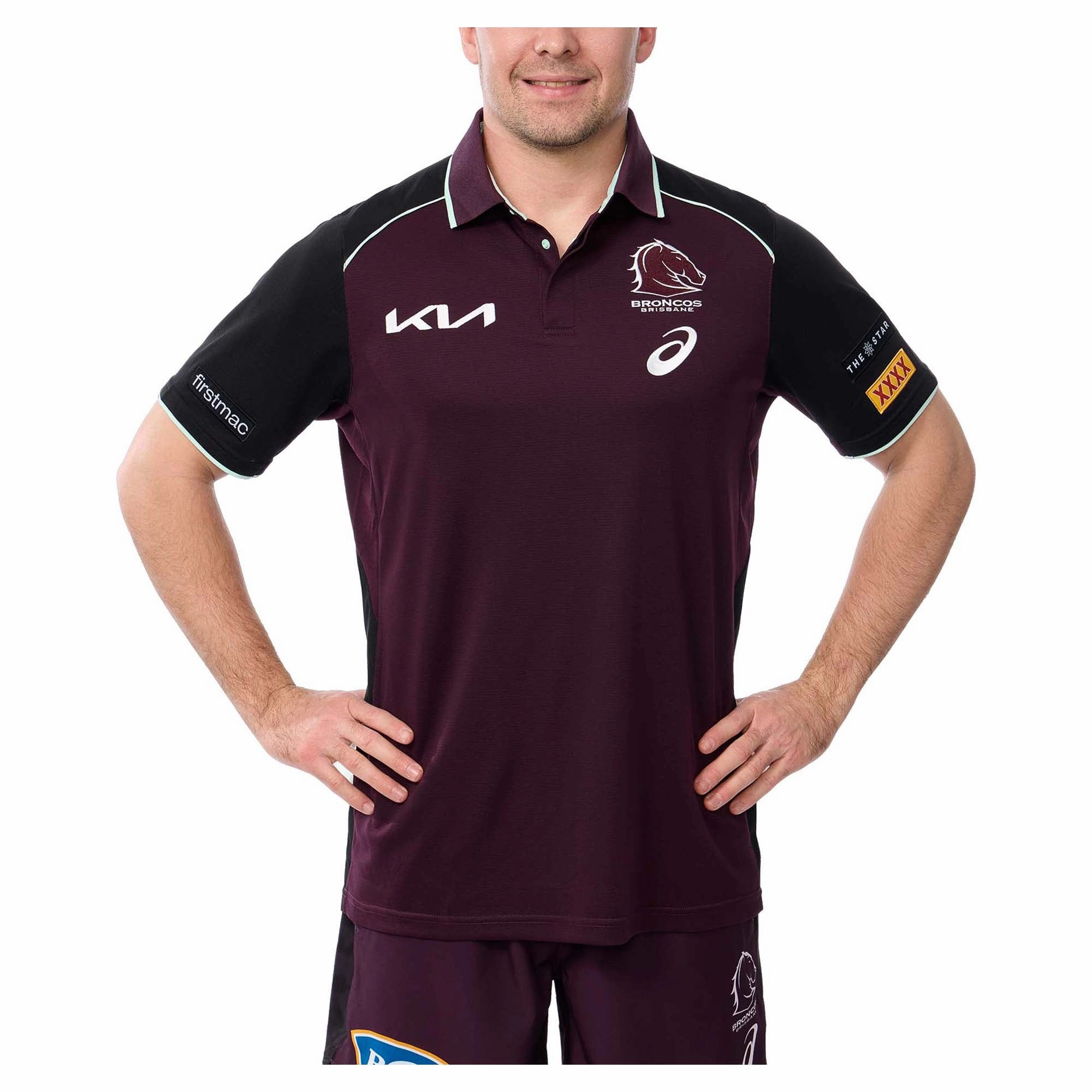 Quick Pull Men's NRL Brisbane Broncos 2025 Training Polo